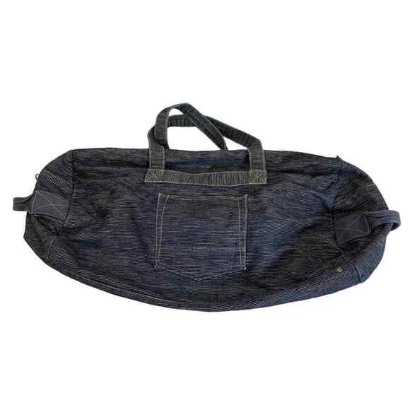 Enviso Ink Rare Early Logo 2008 Blue Striped Denim Duffle Bag Weekend Bag - Picture 2 of 9